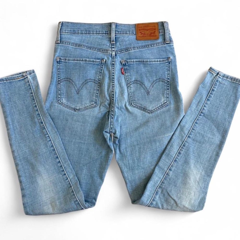 Levi's Mile High skinny jeans 28W x 30L medium blue - Picture 2 of 8
